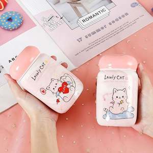 Creative Ceramic Mug <b>Gift</b> Set 300ml with Cute <b>Cat</b> & Golden English Patterns for Wedding Favors and <b>Gifts</b> - Product Image 3