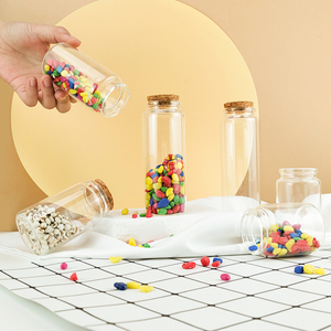 Chất lượng cao cao Borosilicate công suất lớn Chai Thủy Tinh rỗng Kính lưu trữ Jar với nút chai bằng gỗ - Product Image 6