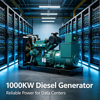 Generator Diesel 1000kW 50Hz 415V Open Frame Silent dengan ATS untuk Daya Cadangan Pusat Data Bersertifikasi CE