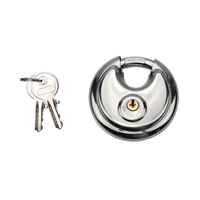 Cadenas à disque en acier inoxydable 201, 2 clés, levier unique, options multi-tailles - Antivol, résistant à la rouille, haute sécurité