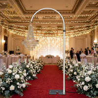 Support de chandelier de mariage Mank pour extérieur avec décoration en métal et cristaux, design détachable pour utilisation intérieure/extérieure et Noël