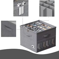 Boîte de rangement en tissu pour chaussures, boîte de tri pour chaussures, armoire à chaussures, couvercle transparent, pliable, anti-poussière, anti-humidité, pour usage domestique