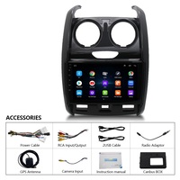 Reproductor de DVD para Auto Jiawell con Android, GPS, FM, Música, Video, Carplay, Wifi, BT, Pantalla IPS, Radio y Estéreo para Renault Duster 15-18