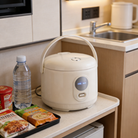 Olla Arrocera Inteligente Portátil Oulik de Plástico con Programación de 24 Horas, Desmontaje con un Toque, Taza Medidora Eléctrica para el Hogar