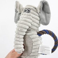 Jouet en peluche doux pour animaux de compagnie, durable, pour le nettoyage des dents, jouet interactif couineur pour chien, vente en gros