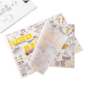 Customized Printing Greaseproof Oil-Resistant Food-Grade Fully Biodegradable Eco-Friendly Sandwich Wrapping Packaging Paper - Product Image 5