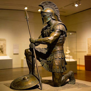 Statues et sculptures en bronze grandeur nature de <span class=keywords><strong>Rome</strong></span>, Troie, Sparte, en bronze naturel de haute qualité, pour parcs historiques extérieurs, décorations artisanales en métal - Product Image 3