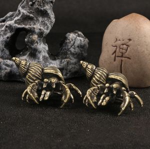 Einsiedler Krabben Messing Ornamente Massiv Messing Dekoration Metall Handwerk Sammlung - Product Image 1