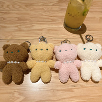 Collier de perles en gros Pendentif ours en peluche Mini décoration Poupées ours Animal en peluche Ours en peluche Porte-clés