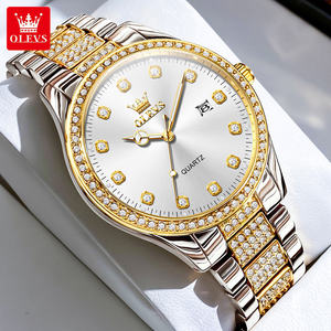   Montre calendrier personnalisée OEM 9905 avec logo pour homme, montre classique étanche en acier inoxydable, montre à quartz pour homme - Product Image 2
