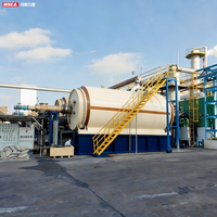 Machine de pyrolyse intermittent pour la conversion économique des articles et produits plastiques recyclés en huile combustible et caoutchouc