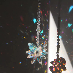 Honneur de Crystal Rainbow Lotus Suncatchers Crystal Window Hanging Sun Catcher pour voiture Pendentif - Product Image 4