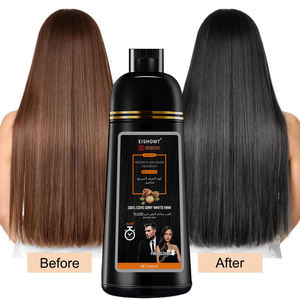 Shampoing Colorant Rapide Noir <span class=keywords><strong>Bio</strong></span> Végétal à l'Argan Naturel et <span class=keywords><strong>Bio</strong></span>, Shampoing <span class=keywords><strong>Coloration</strong></span> Express 3 en 1 - Product Image 4