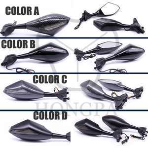 Espejos de motocicleta vintage luces Led amarillas para Suzuki Gsxr <span class=keywords><strong>KAWASAKI</strong></span> <span class=keywords><strong>NINJA</strong></span> 6R 9R 650R <span class=keywords><strong>250R</strong></span> 636 - Product Image 3
