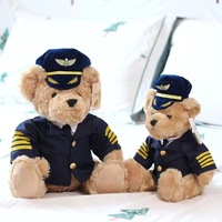 Capitaine ours en peluche peluche canapé noeud papillon câlin grand Couple uniforme de mariage ours en peluche peluche ours en peluche poupée pour enfants cadeau