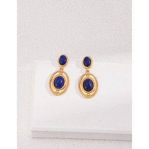 Orecchini pendenti in lapislazzuli naturali - Product Image 2