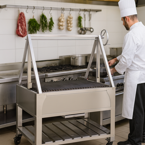 Grill <span class=keywords><strong>de</strong></span> style Santa Maria avec design en <span class=keywords><strong>brique</strong></span>, parrilla argentine en acier inoxydable et égouttoir - Product Image 2