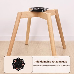 <span class=keywords><strong>Silla</strong></span> de ordenador sedentaria y cómoda para dormitorio de niña, mesa de maquillaje, <span class=keywords><strong>silla</strong></span> con respaldo, patas giratorias de madera maciza, moderna - Product Image 4