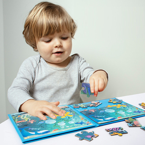 Nuovo <span class=keywords><strong>Puzzle</strong></span> Magnetico Due in Uno, Libro <span class=keywords><strong>Puzzle</strong></span> Pieghevole Divertente per Bambini, Giocattoli Educativi in Legno per la Prima Infanzia - Product Image 6