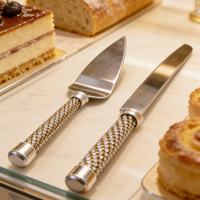 Ensemble de couteaux et spatules à gâteau de luxe léger, écologiques, de style européen, pour la cérémonie de découpe du gâteau de mariage, outils pour la découpe du gâteau d'anniversaire, personnalisation de cadeau