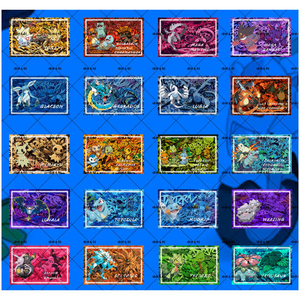 Nouvelles mini-cartes en papier cristal YQ <span class=keywords><strong>Manga</strong></span> japonais pour décorations magnétiques, boîte mystère chinoise, cartes de jeu de table, jouets - Product Image 4