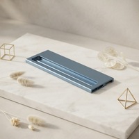 Profils en aluminium industriels sur mesure, usinés en profondeur, plaque en aluminium anodisé bleu, pièces percées et rainurées de précision