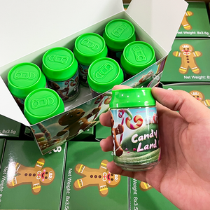 Benutzer definierte Aufkleber Kunststoff <span class=keywords><strong>3</strong></span>,5g Weihnachts bonbon Verpackung Getränkedose mit Schraub verschluss - Product Image 3