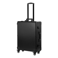 Mallette de maquillage à chariot avec lumières LED intégrées Studio cosmétique professionnel avec haut-parleur et support Station de vanité de maquillage