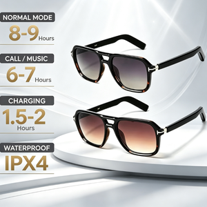 Nouvelles lunettes intelligentes avec lecture de musique, appels mains libres, forme de boîte, lunettes de soleil connectées pour homme et femme, à porter en extérieur - Product Image 1