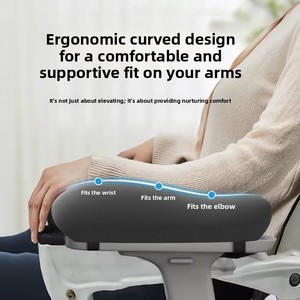 Rehausseur de repose-bras pour chaise de bureau et de gaming ; Coussin de coude en mousse à mémoire de forme, housse personnalisable universelle - Product Image 2
