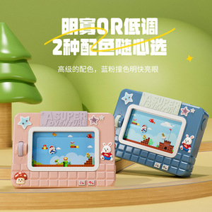 Consola de juegos portátil Super Adventure para niños de 4 a 6 años, juego de parkour con batería eléctrica, azul y rosa - Product Image 3