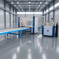 Máquinas de Paneles SIP, Sistema de Laminación en Frío, Motor PLC para Línea de Producción de Paneles Sándwich XPS/EPS, Construcción Modular Automática