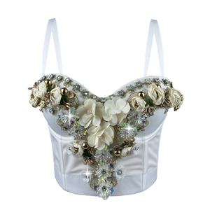 Nouvel Arrivage : Lingerie Sexy Luxueuse pour Femme avec Strass 3D en Forme de Fleur, Perles et Corset à Baleines Extérieures, Idéale pour les Soirées, En Stock - Product Image 3