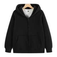 Hombres 100% algodón 500 Gsm en blanco de peso pesado Zip up Hoodies en blanco con logotipo personalizado al por mayor bordado impresión sudaderas con capucha