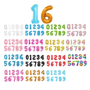 Großhandel 16 Zoll Helium folie Luftballons Globos Dekoration Beleuchtung Bobo Nummer Luftballons Dilation - Product Image 1