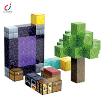 Jouets de construction magnétiques Chengji, blocs carrés d'apprentissage préscolaire, design coloré de dessins animés, blocs de cubes magnétiques en plastique
