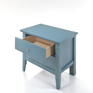 Teal Elegance Nightstand With <b>Drawers</b> <b>For</b> Bedroom <b>Storage</b> - Product Image 2