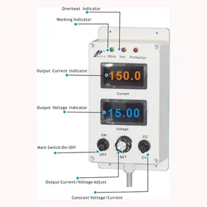 Shenzhen Supplier Nickel Chemical Machine 12V 2000A Electrolysis Zinc Copper Gold Electroplating Plating Rectifier