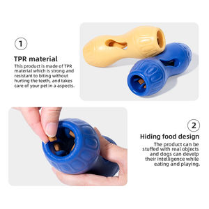 Klasik TPR dayanıklı çiğneme diş çıkarma yavru evcil hayvan atıştırmalığı dağıtıcı tünel eğitim interaktif köpek oyuncak - Product Image 2