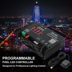 Aipin H2-AC <span class=keywords><strong>2</strong></span>พอร์ต <span class=keywords><strong>DMX</strong></span> 512สัญญาณแบบอนุกรม SPI RDM ตัวถอดรหัสหลัก <span class=keywords><strong>RGB</strong></span> แถบไฟ <span class=keywords><strong>LED</strong></span> ตัวควบคุมโครงการแรงดันไฟฟ้าคงที่ - Product Image 2