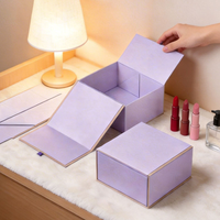 Luxuriöse Eukalyptusgrüne Geschenkbox aus Hartkarton mit Magnetverschluss und Tragegriff für Künstliche Wimpern Kosmetik-Einzelhandel