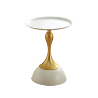 Table d'appoint et table basse multifonctionnelle en fer forgé, style moderne et luxueux, pour salon et chambre à coucher