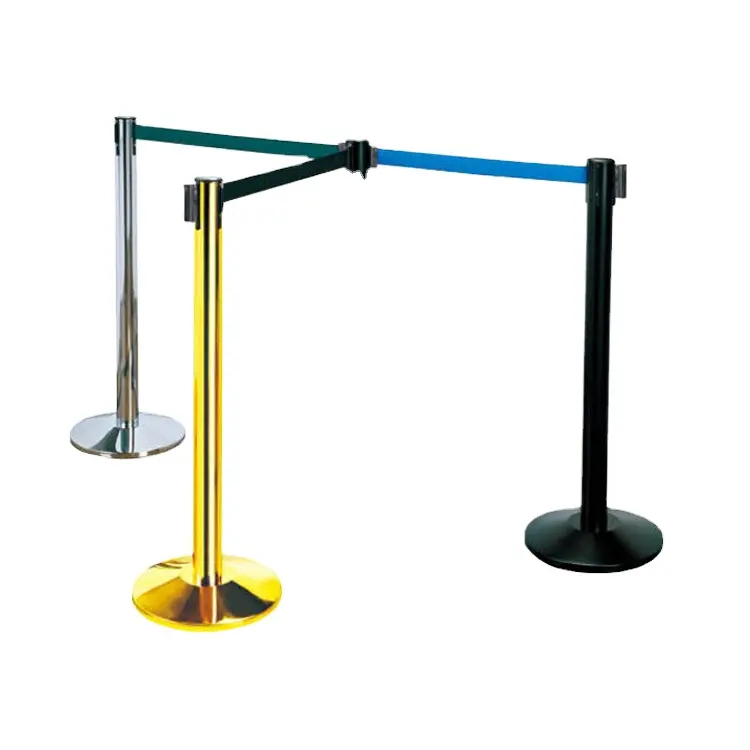 호텔 군중 통제 바리케이드 철회 가능한 대기열 Stanchion 벨트, 철회 가능한 군중 통제 장벽