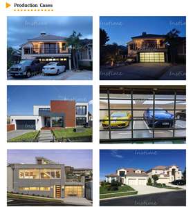 Porta da <span class=keywords><strong>Garage</strong></span> Automatica Sezionale 16 X 8 in Vetro Temperato a Specchio con Design Moderno di Alta Qualità Instime, Senza Telaio in Alluminio - Product Image 4