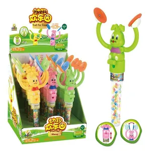 Venta caliente Agent Xiaolefeng Candy Toy Cartoon Plastic Monkey Toy con Cymbal para niños pequeños Popular Street Stalls Item - Product Image 4
