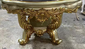 Mesa de Comedor Rectangular de Estilo Europeo de Alta Gama, Combinación de Sillas de Madera Maciza para Villa de Lujo - Product Image 6