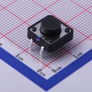 TS-1094-A5B3-D1 Tactile Switch Through hole Component (THT)-4P,12x12mm Switch Single Pole Single Throw Round Button 2.5N 12mm - Product Image 1