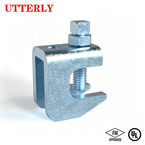 Abrazadera de Viga BC4 con Certificación <span class=keywords><strong>FM</strong></span>&UL, Acero al Carbono de 3/8"-1/2", Negra/Galvanizada, para Montaje en Perfiles y Ángulos de Hierro - Product Image 1