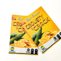 Sachets d'emballage alimentaire personnalisés imprimés numériquement, résistants à l'humidité, thermoscellables, en aluminium, pour chips de banane, marque TNP