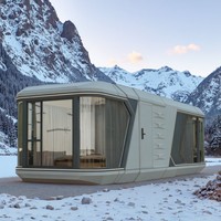 Dernier design de maison capsule entièrement préfabriquée prête à l'emploi avec service tout-en-un et matériaux haute résistance